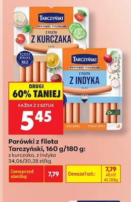 Parówki z fileta z kurczaka Tarczyński promocja w Biedronka