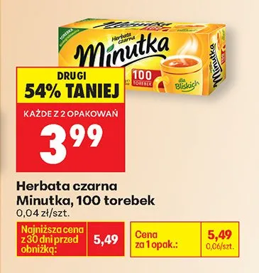 Herbata czarna 100 torebek promocja w Biedronka