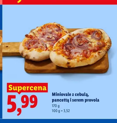 Miniovale z cebulą, pancettą i serem provola Piekarnia Lidla promocja w Lidl