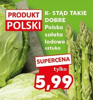 Polska sałata lodowa K-Stąd Takie Dobre promocja w Kaufland