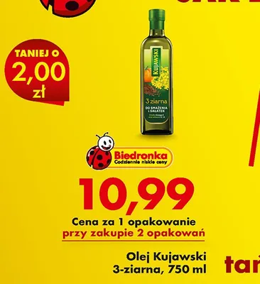 Olej 3-ziarna Kujawski promocja w Biedronka