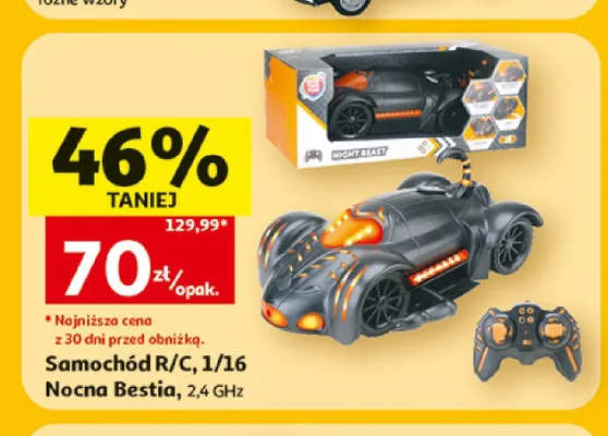 Samochód zdalnie sterowany R/C 1/16 Nocna Bestia promocja w Auchan