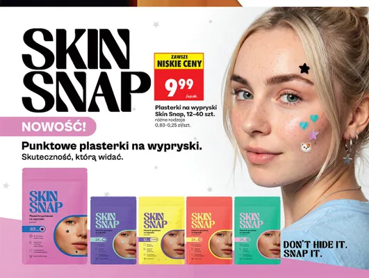 Plasterki na wypryski Skin Snap gwiazdki promocja w Biedronka