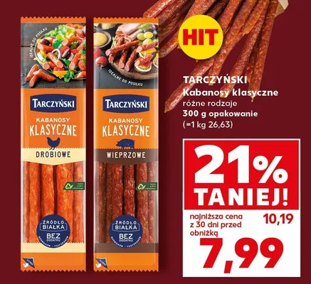 Kabanosy klasyczne drobiowe promocja w Kaufland