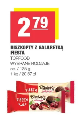 Biszkopty z galaretką malinową Fiesta promocja w SPAR