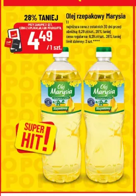 Olej rzepakowy Marysia promocja w POLOmarket