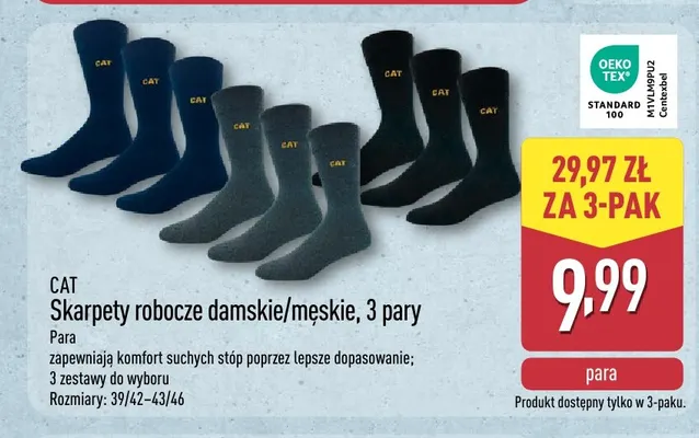 Skarpety robocze męskie 3-pak CAT promocja w Aldi