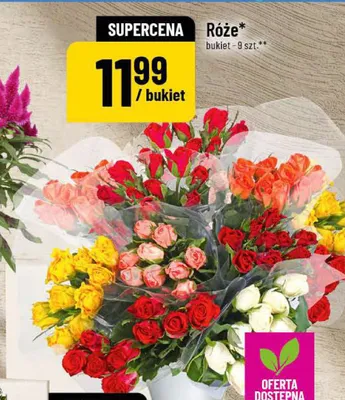 Róże bukiet 9-pak promocja w POLOmarket