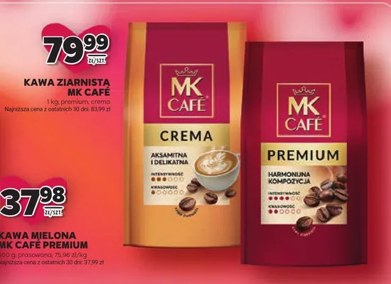 Kawa mielona MK CAFE PREMIUM promocja w Stokrotka