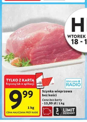 Szynka wieprzowa bez kości promocja w Intermarche