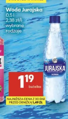 Woda gazowana Jurajska promocja w Delikatesy Centrum