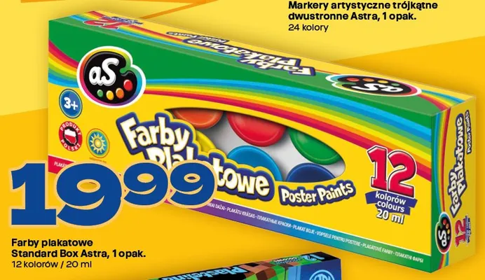 Farby plakatowe Standard Box Astra promocja w Twój Market