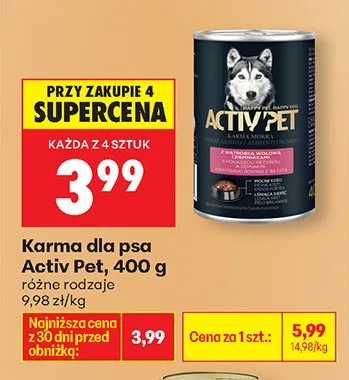 Karma dla psa, różne rodzaje promocja w Biedronka