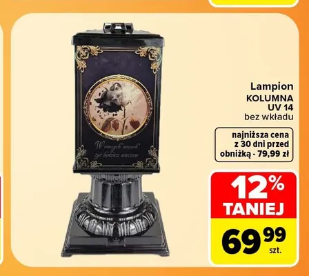 Lampion Kolumna UV 14 bez wkładu promocja w Carrefour