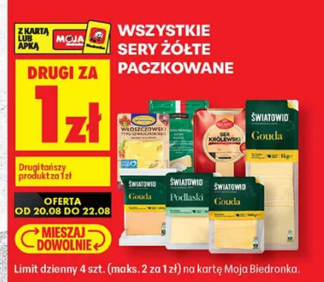 Ser żółty Gouda Światowid promocja w Biedronka