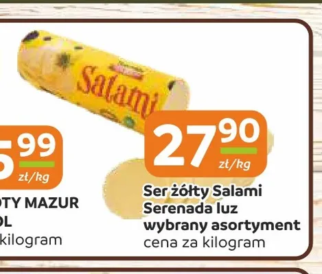 Ser żółty Salami Serenada promocja w Społem Częstochowa