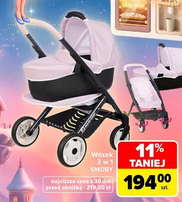 Wózek 3 w 1 Smoby promocja w Carrefour Market