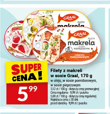 Filety z makreli w sosie pomidorowym Graal promocja w Twój Market