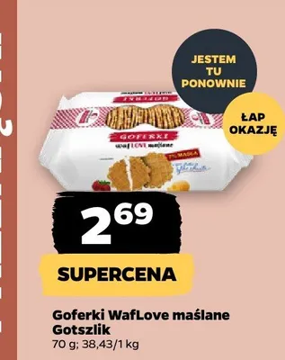 Goferki WafLove maślane promocja w Netto
