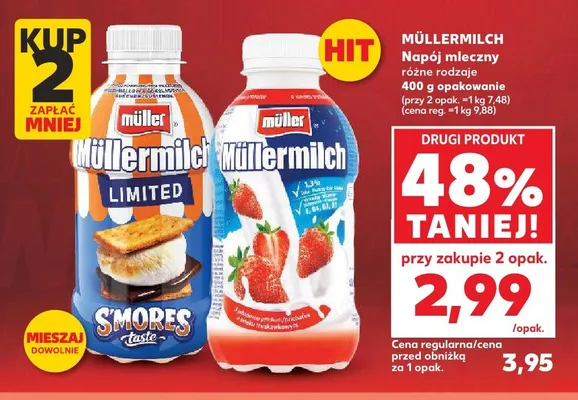 Napój mleczny Müllermilch promocja w Kaufland