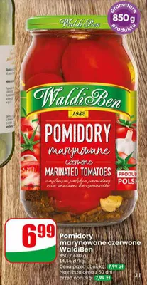 Pomidory marynowane czerwone WaldiBen promocja w Dino