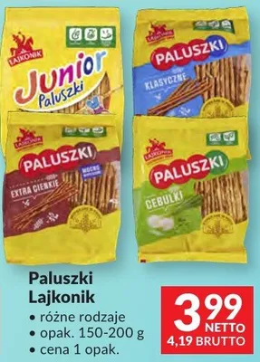 Paluszki Lajkonik różne rodzaje promocja w Makro