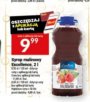 Syrop malinowy Excellence 2 l promocja w Twój Market