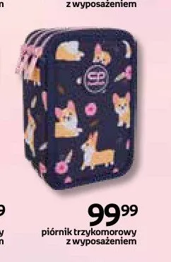 Piórnik trzykomorowy z wyposażeniem CoolPack Pieski promocja w Empik