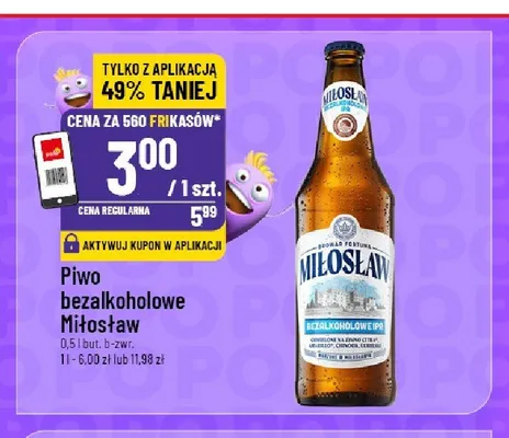 Piwo bezalkoholowe Miłosław Bezalkoholowe IPA promocja w POLOmarket