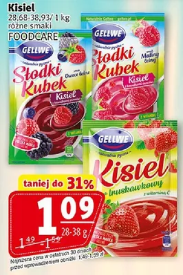 Kisiel różne smaki FOODCARE promocja w Prim Market