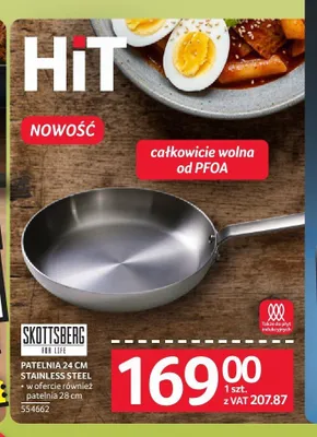 Patelnia 24 cm Stainless Steel Skottsberg promocja w Selgros