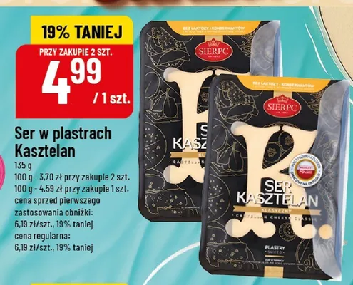 Ser w plastrach Sierpc Kasztelan Klasyczny promocja w POLOmarket