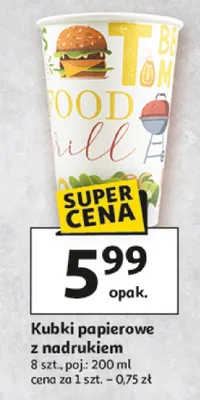 Kubki papierowe z nadrukiem promocja w Auchan