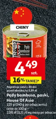 Pędy bambusa, pąski House Of Asia 225g promocja w Auchan