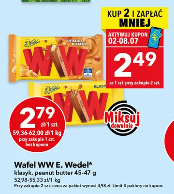 Wafel WW E. Wedel klasyk promocja w LEWIATAN