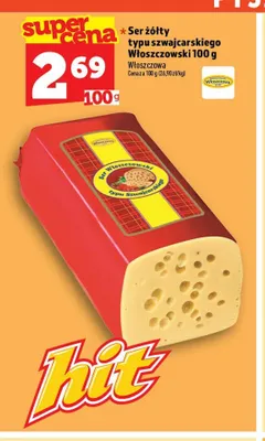 Ser żółty typu szwajcarskiego Włoszczowa promocja w TOPAZ