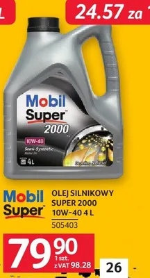 Olej silnikowy Mobil Super 2000 10W-40 4L promocja w Selgros