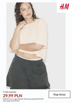 T-shirt oversize H&M promocja w H&M