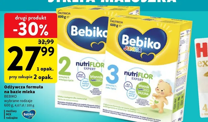 Odżywcza formuła na bazie mleka promocja w Intermarche