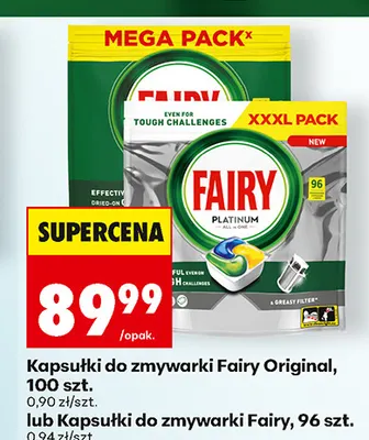 Kapsułki do zmywarki Fairy promocja w Biedronka