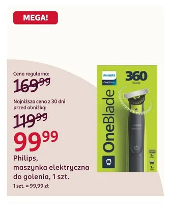 Maszynka elektryczna do golenia Philips promocja w Rossmann