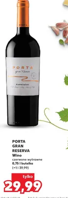 Wino czerwone wytrawne Gran Reserva Carmenere promocja w Kaufland
