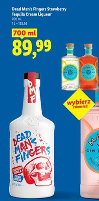 Likier Dead Man's Fingers Strawberry Tequila Cream Liqueur promocja w Lidl