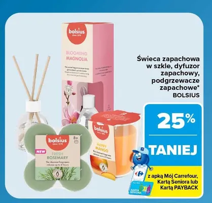 Świeca zapachowa w szkle Bolsius Happy Mango promocja w Carrefour