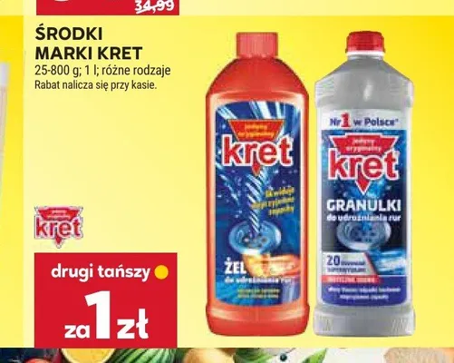 Żel do udrożniania rur Kret promocja w Stokrotka