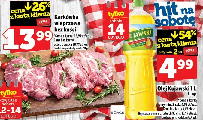 Olej Kujawski 1 L promocja w TOPAZ