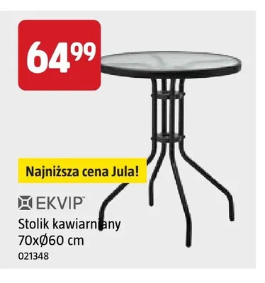 Stolik kawiarniany EKVIP 70xØ60cm promocja w Jula