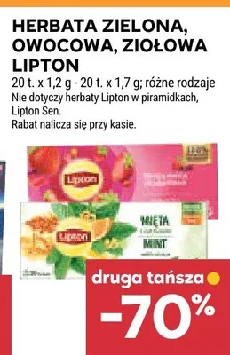 Herbata ziołowa Lipton promocja w Stokrotka