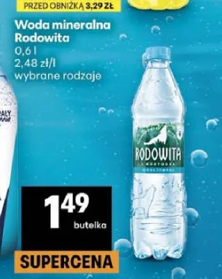Woda mineralna Rodowita promocja w Delikatesy Centrum