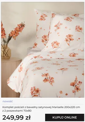 Komplet pościeli z bawełny satynowej home&you Mariselle promocja w home&you